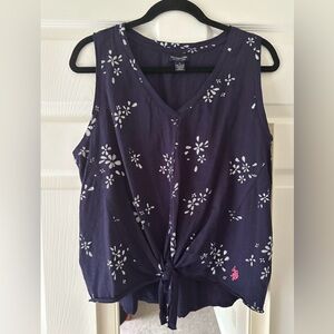 U.S. Polo Assn. Dark Blue Floral Tank Top